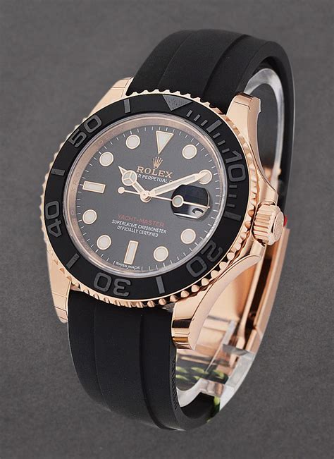 rolex yachtmaster rose gold black ceramic|rolex yacht master rose gold review.